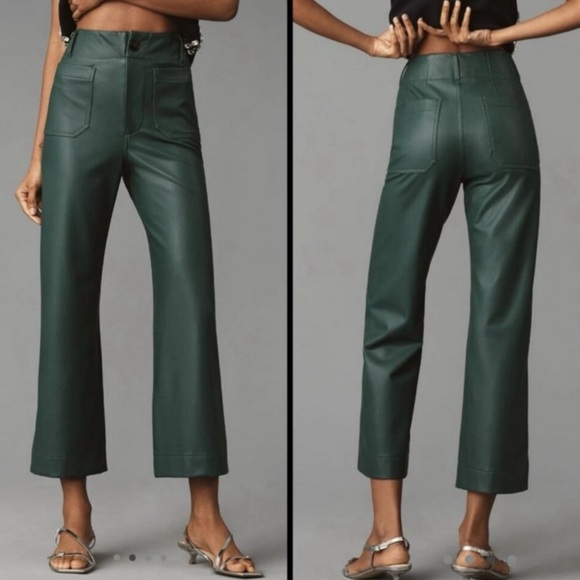 Maeve Pants - Maeve The Colette Faux Leather Crop Pants
Size 28